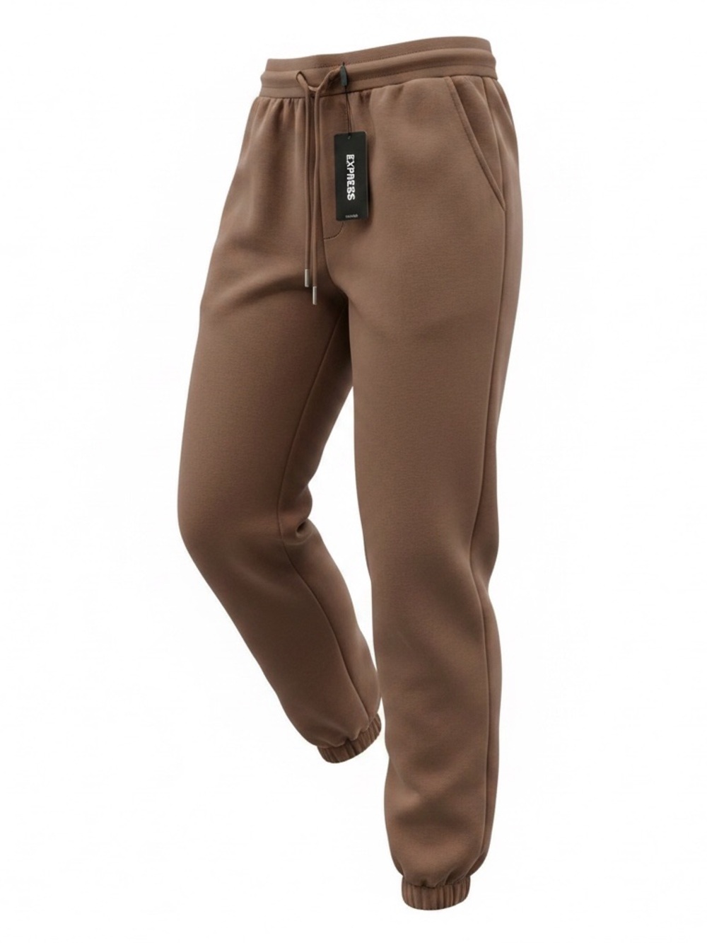 Express Men's Taupe Brown Drawstring Joggers